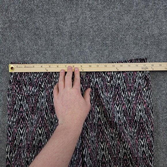 Levi's Mid Rise Skinny Jeans Cotton Stretch Fabric 14 W32 Black Tab Pink Pattern - Picture 7 of 16